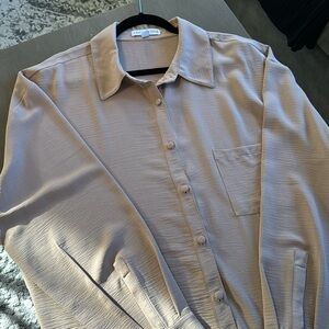 Button up Tan Blouse